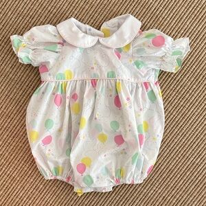 Colorful Balloon Print Baby Romper